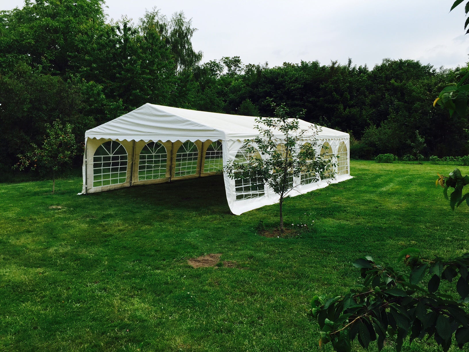 Partyzelt 5x10 m & Festzelt 6x12 m mieten – Falt-Pavillon 3x6 m, weiß, wasserdicht – 2