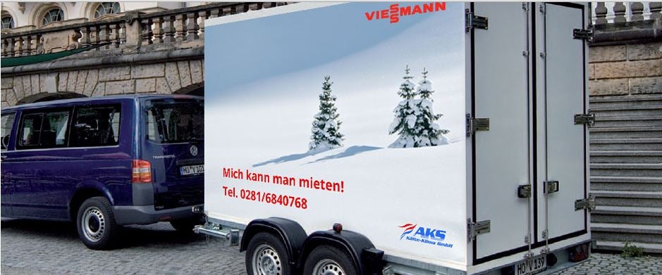 Kühlanhänger mieten – Multifunktionskühlung +19°C bis -25°C, 2.600 kg