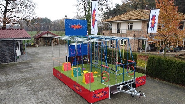 Ninja Warrior Parcours mieten - 45 m Kletter-Action für Kinder, bekannt aus dem TV