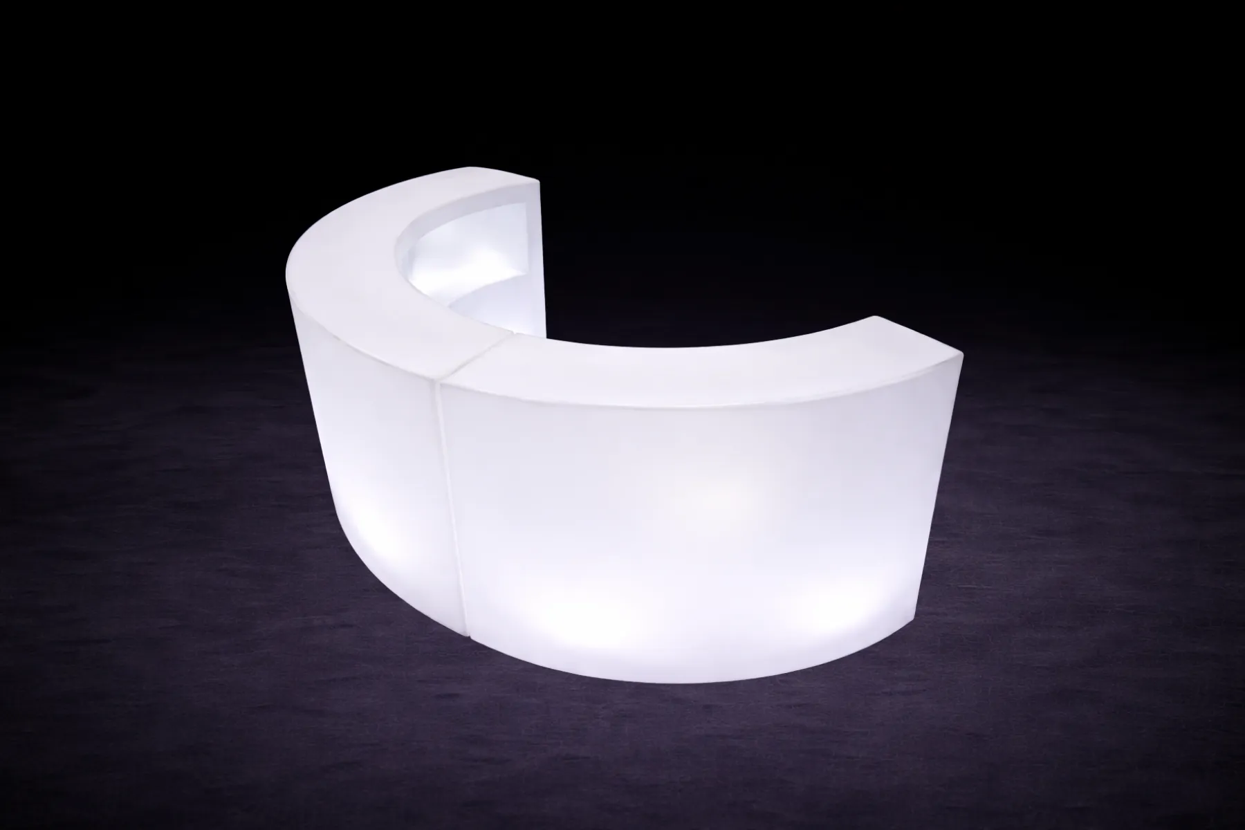 LED Theke rund mieten – beleuchtetes Loungemöbel – 4