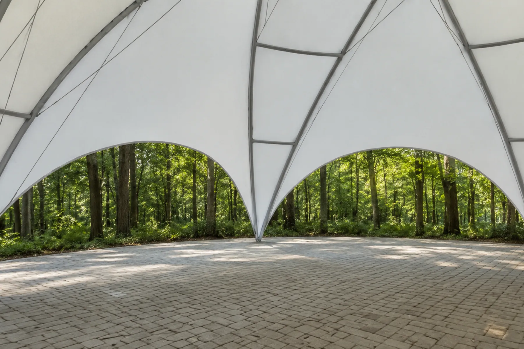 Archeddome-Zelt 6x6m mieten – Geodät-Zelt, kombinierbar – 5