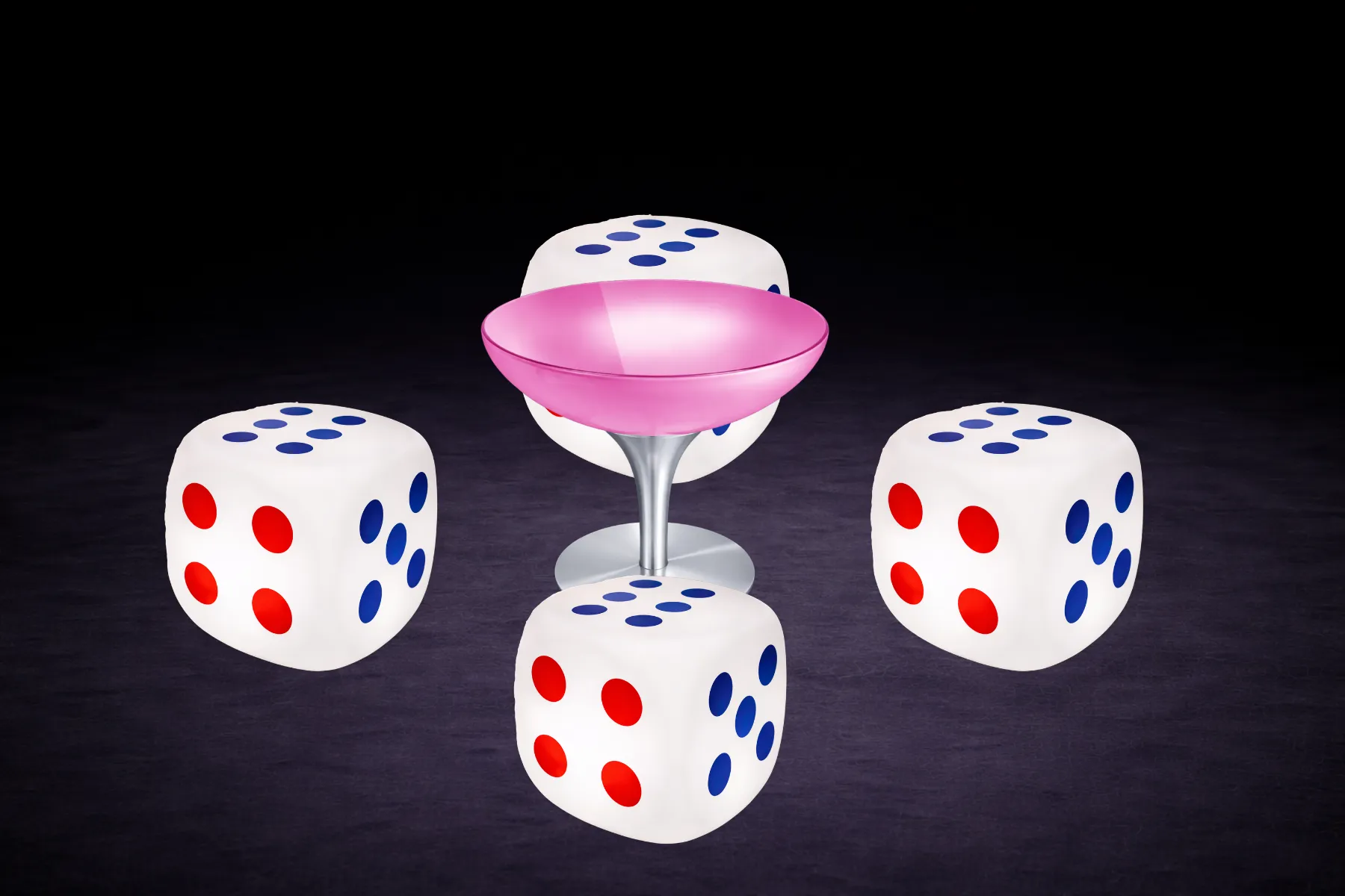 LED Lounge Dice mieten – beleuchtetes Loungemöbel