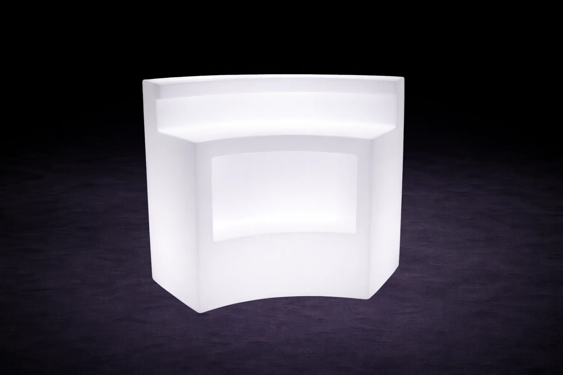 LED Theke rund mieten – beleuchtetes Loungemöbel – 2