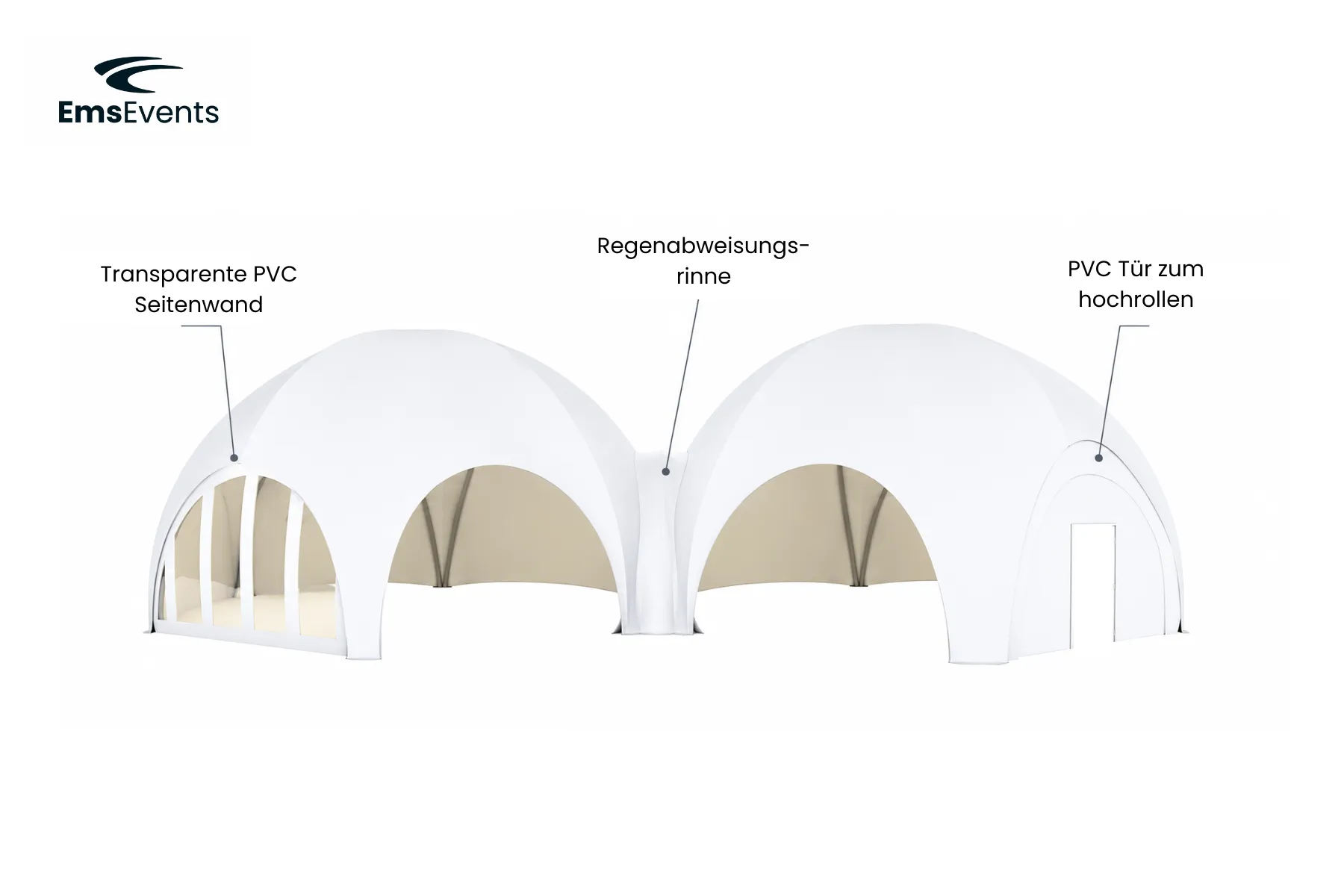 Brücke für Domezelte mieten – Verbindung zwischen Domezelten – 2