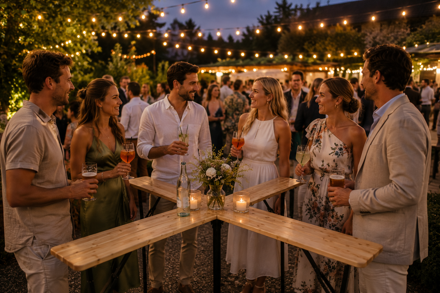 Premium Outdoor-Stehtisch mieten - für Sommerfest, Vereinsfeier & Gartenparty – 2