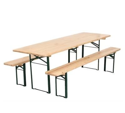Bierzeltgarnitur mieten - Tisch & Bänke, 220 cm
