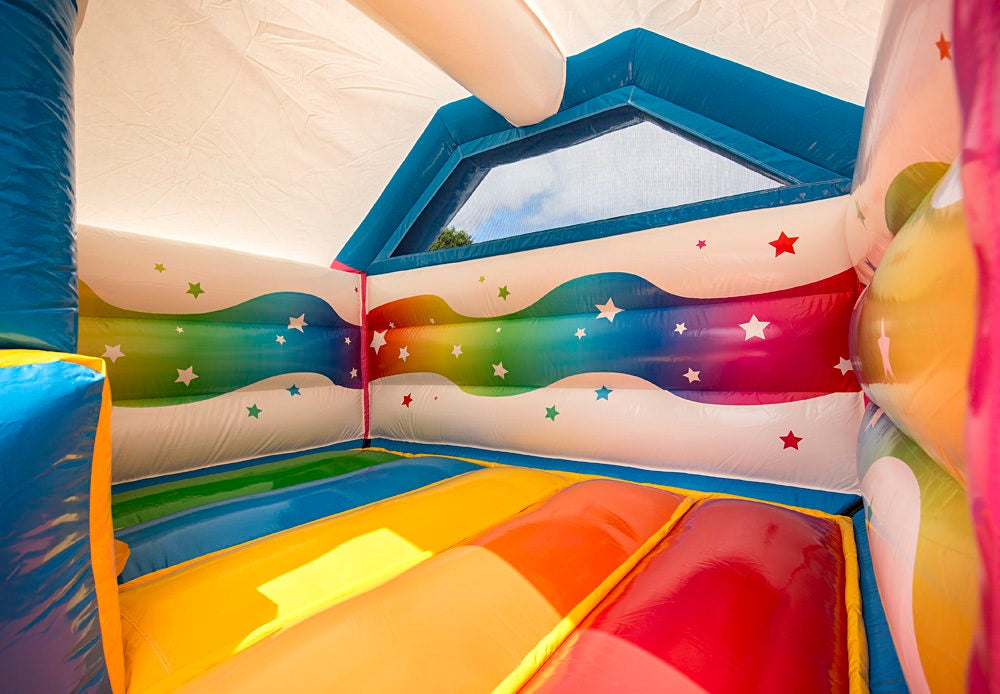 Hüpfburg Einhorn mieten – Hüpfburg mit Rutsche für Kindergeburtstag – 3