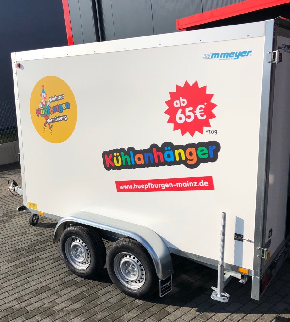 Kühlanhänger mieten – Tandemachser 2700 kg, +2 bis +10 °C