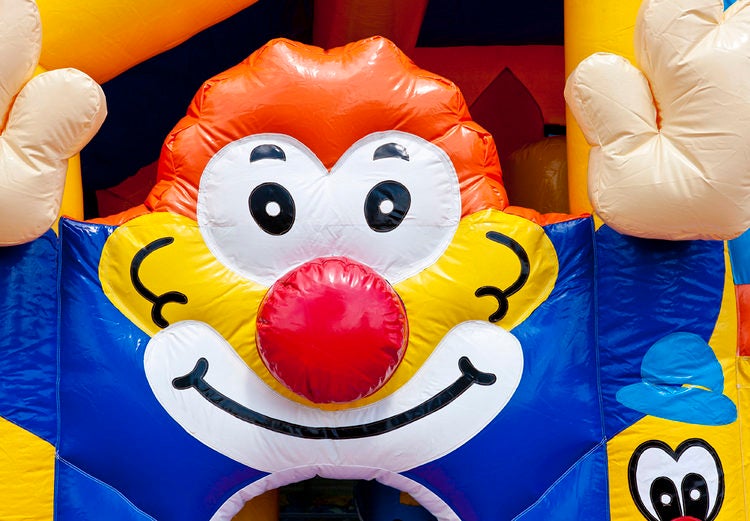 Hüpfburg Multiplay Clown mit Dach mieten – bis 10 Kinder, Komplettset – 2