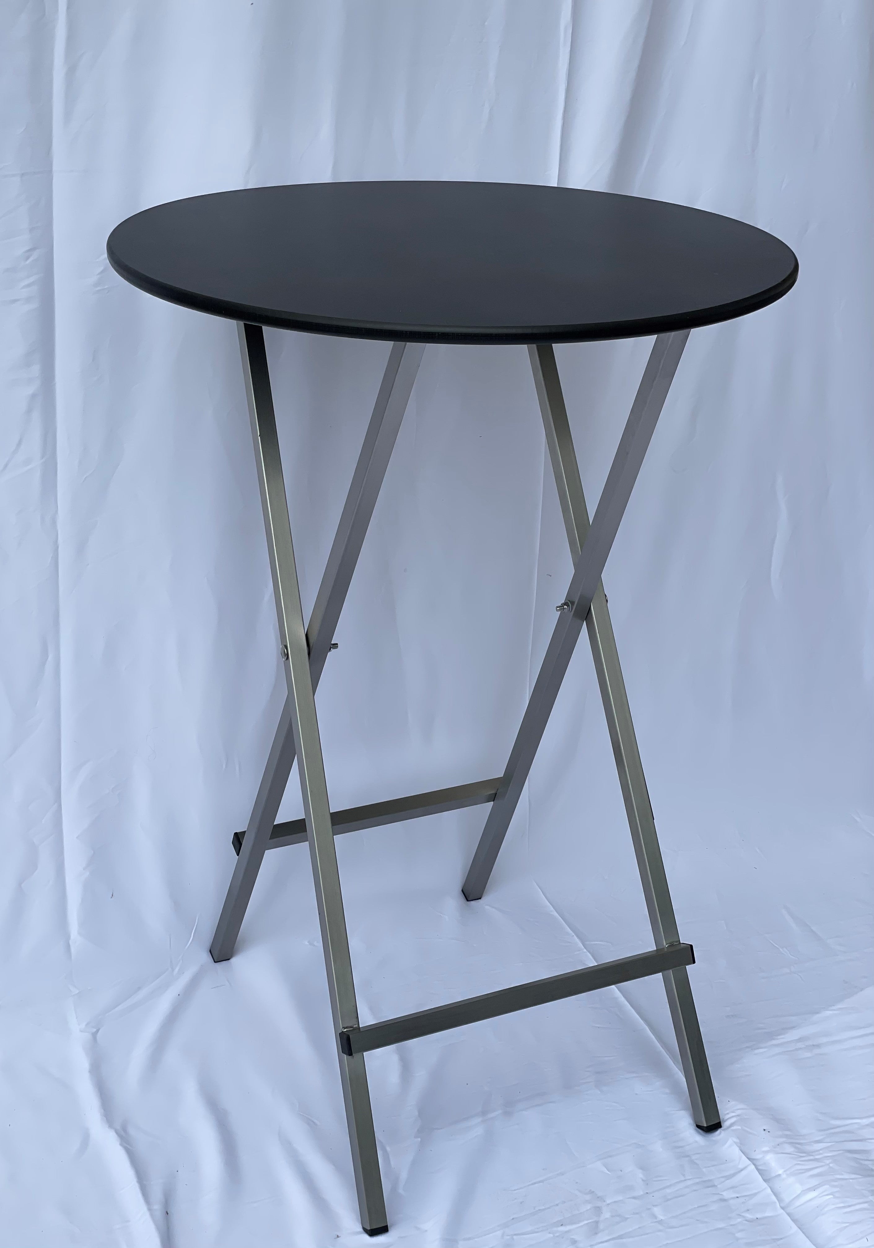 Stehtisch mieten – stabiler Aluminium-Stehtisch für Events, Ø 80 cm