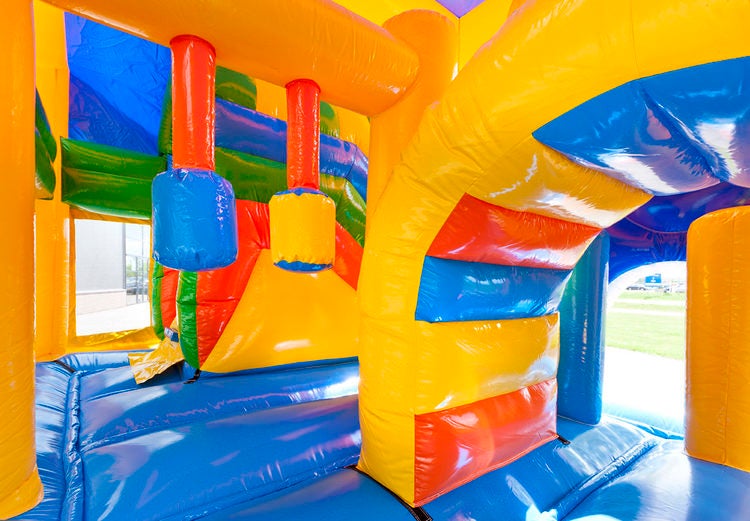 Hüpfburg Multiplay Clown mit Dach mieten – bis 10 Kinder, Komplettset – 4