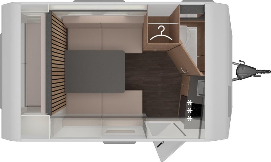 Wohnwagen mieten: KNAUS YASEO 340 px - leichtes Raumwunder unter 900 kg – 4