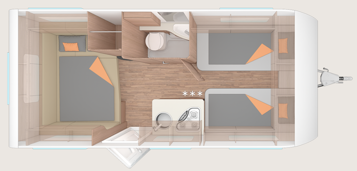 Wohnwagen mieten: WEINSBERG CaraOne 480 EU - Allround-Caravan für 2-5 Personen – 4