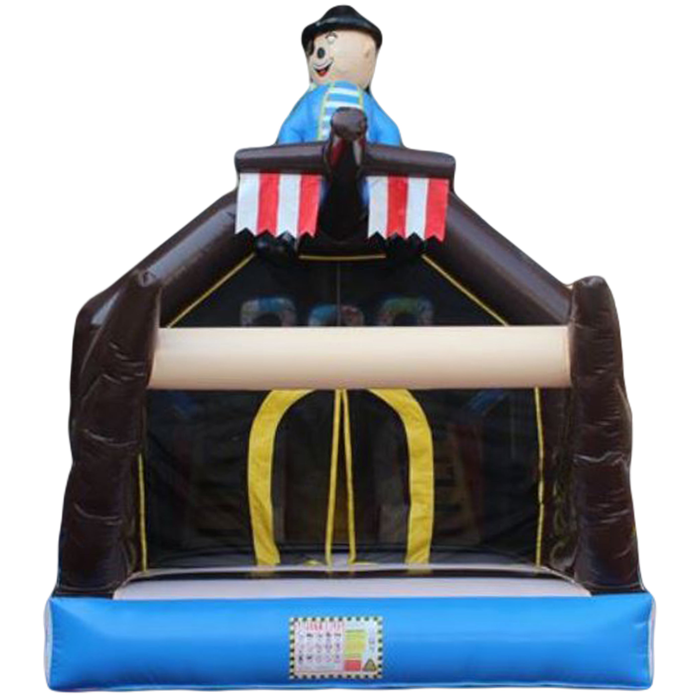 Hüpfburg mieten Piratenschiff mit Rutsche & Dach – XXL Profi-Springburg 8x4x5 m – 3