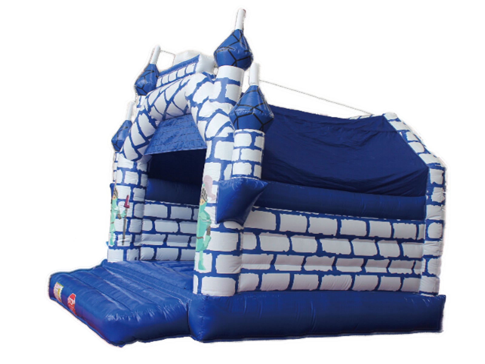 Hüpfburg mieten blauer Ritter – Profi Ritterburg-Springburg 5x4x5 m inkl. Zubehör – 3