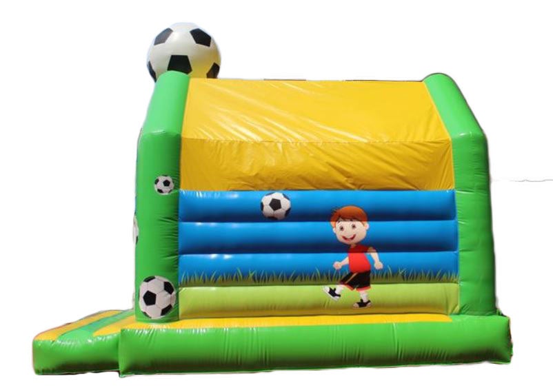 Hüpfburg mieten Fußball mit Dach – Profi Springburg 5x4x5 m inkl. Zubehör – 4