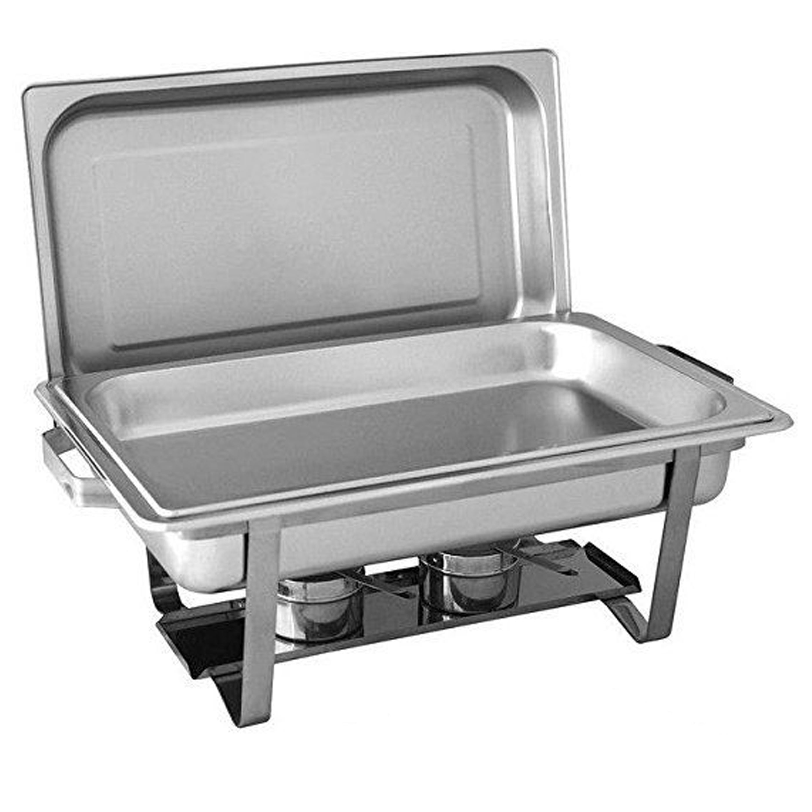 Chafing Dish Set mieten – 4x Speisenwärmer Edelstahl für Buffet & Catering – 3