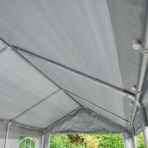 Partyzelt Festzelt 6x3 m mieten – stabiles Bierzelt & Pavillon grau, optional mit Lieferung & Aufbau – 4