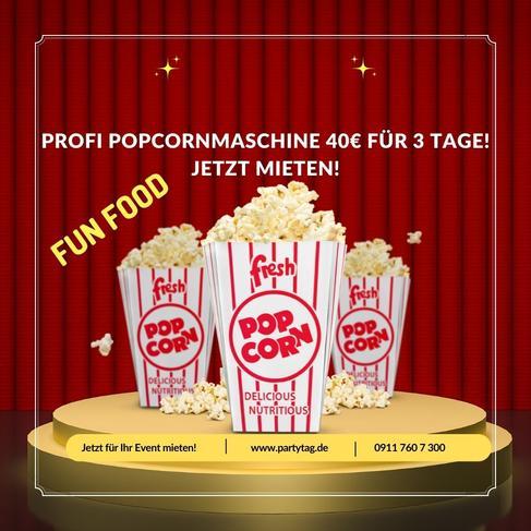 Popcornmaschine XXL mieten – Profi Popcornmaker für Event, Party & Messe