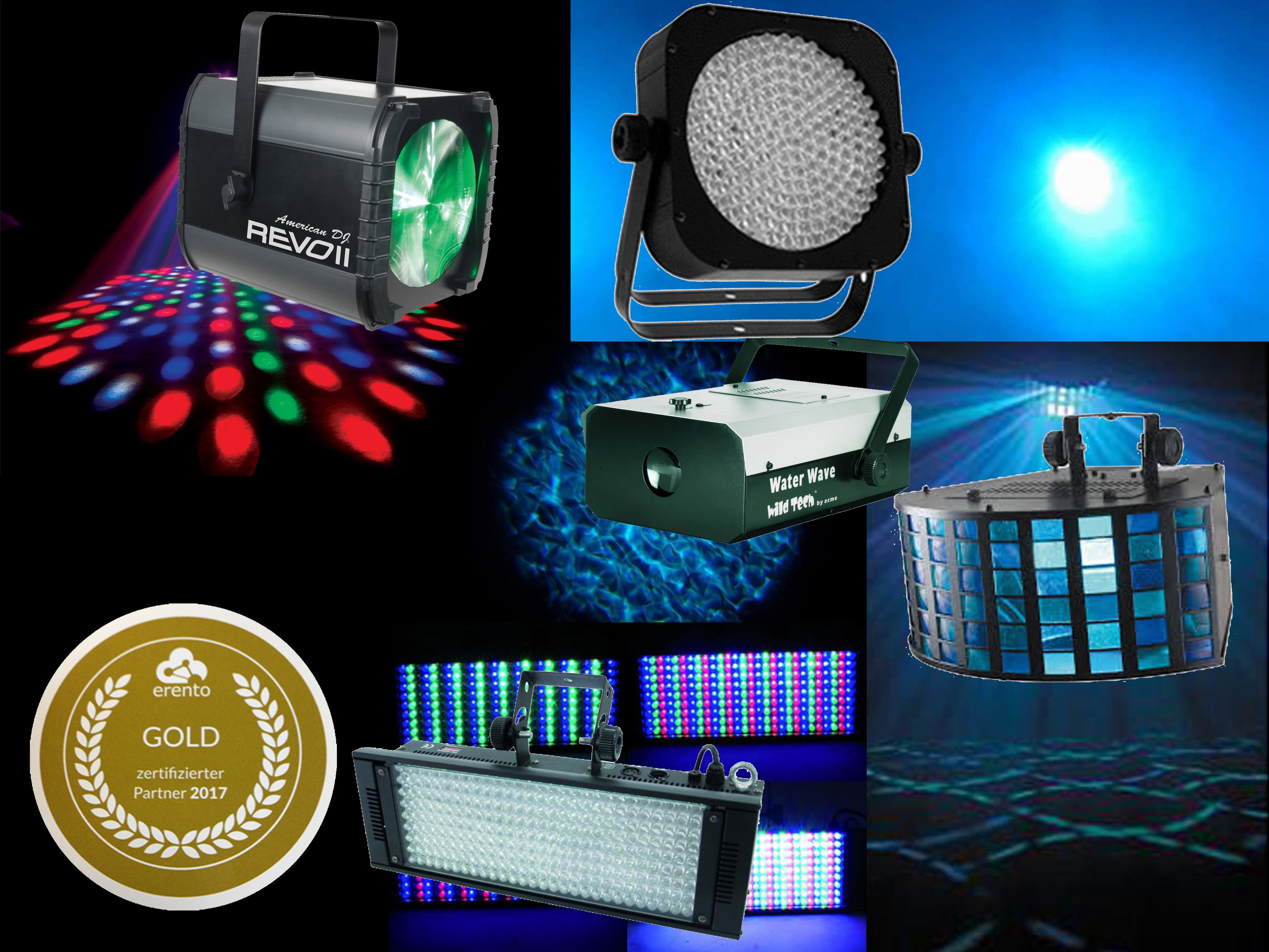 Lichtanlage mieten – komplette Partylicht-Lightshow mit Nebelmaschine & Traverse