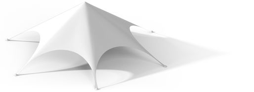Sternzelt mieten – Festzelt Pavillon 10 m creme, wasserdicht, in 15 Min aufgebaut – 2