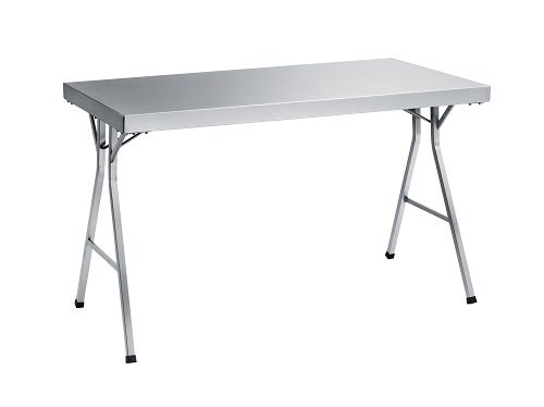 Edelstahl-Arbeitstisch mieten – mobil & klappbar, 180 x 60 x 85 cm