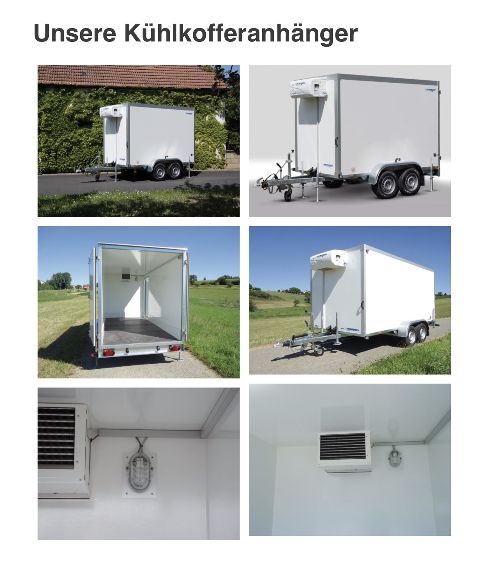 Kühlanhänger mieten – Kühlkofferanhänger 2700 kg, begehbar, +2 bis +10 °C – 3