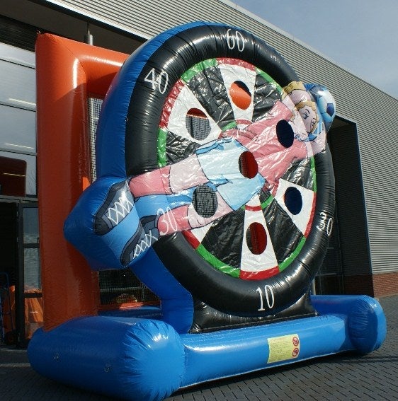 Torwand Fußball Dart mieten – XXL-Dartscheibe 4,5x1,5x5,0 m zum Schießen