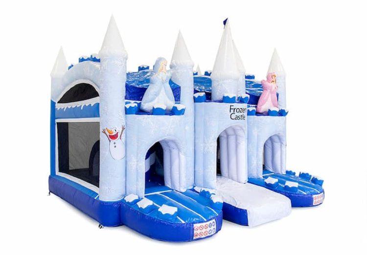 Hüpfburg Multiplay XXL Eis mieten – 5,9x5,8x3,5 m, überdacht mit Rutsche – 2