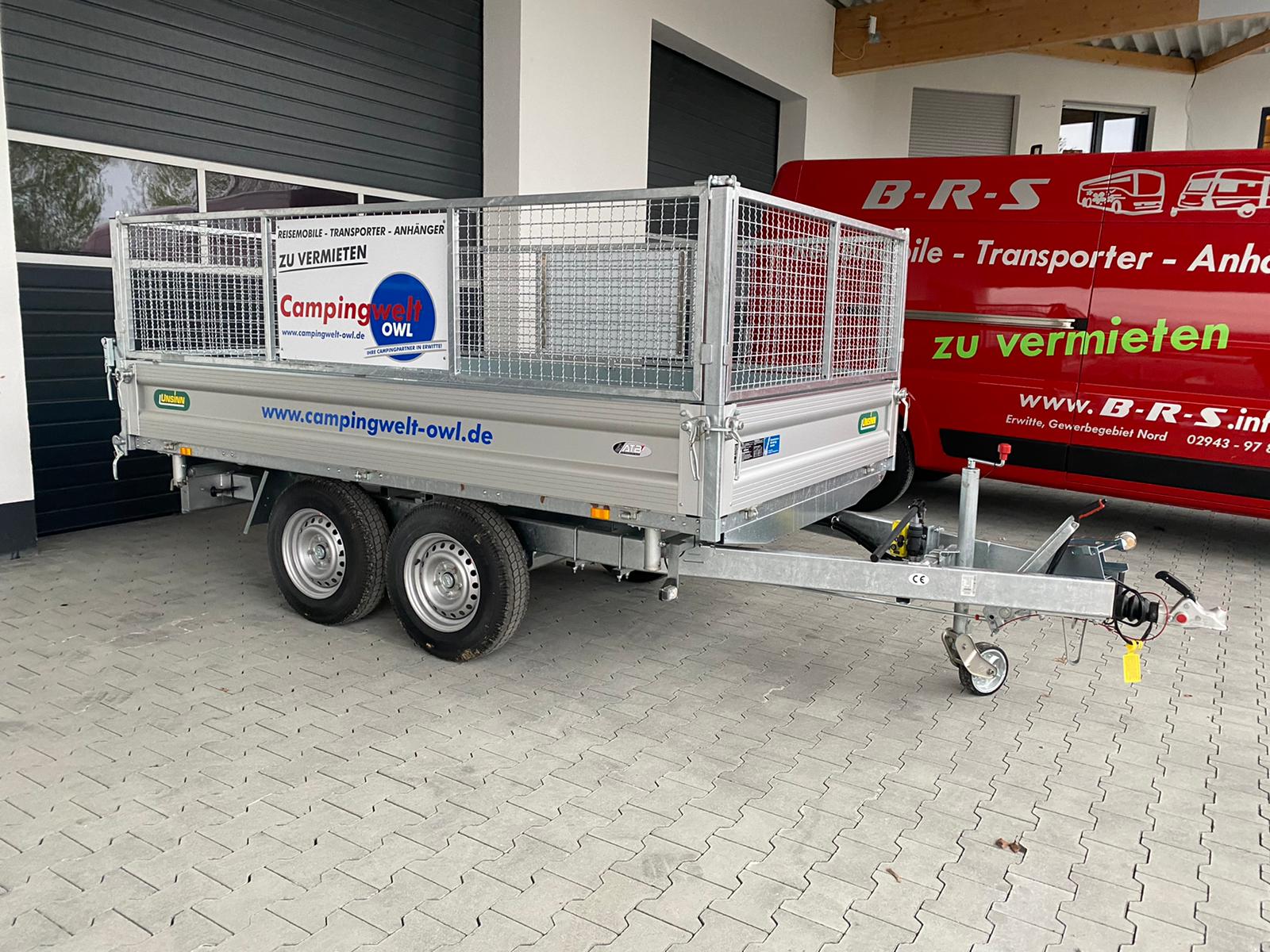Transportanhänger mieten: Plane, Kipper, Koffer, KFZ- & Motorradanhänger