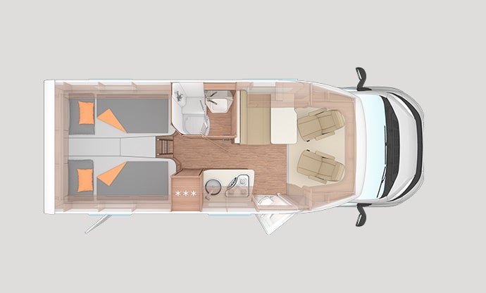 Wohnmobil mieten – Weinsberg CaraCompact 600MEG Edition Pepper mit AHK, 4 Sitze, 3 Schlafplätze – 3