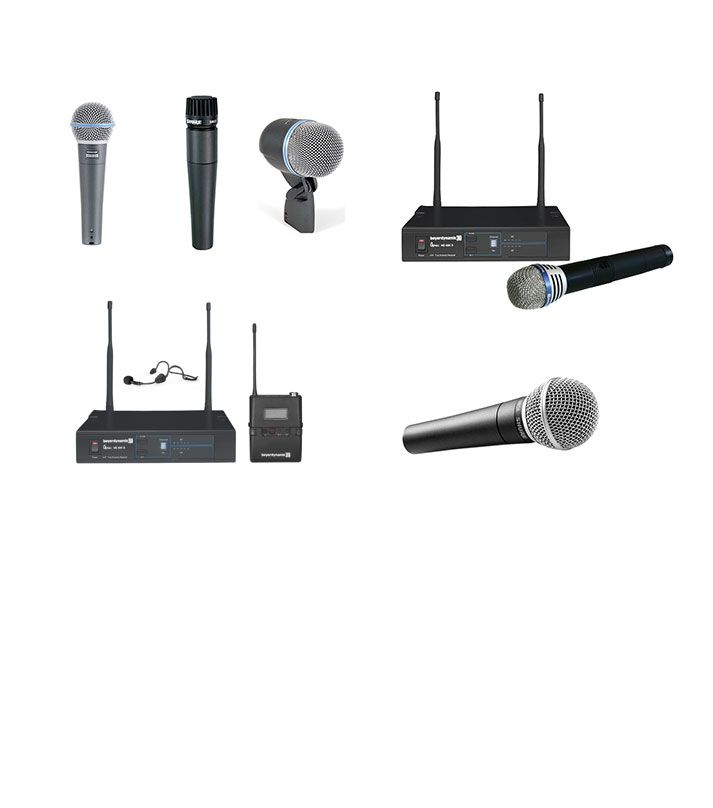 Funkmikrofone & Sprachbeschallung mieten: Shure SLXD, Beta 58, SM58, DPA Headsets, Beyerdynamic – 3