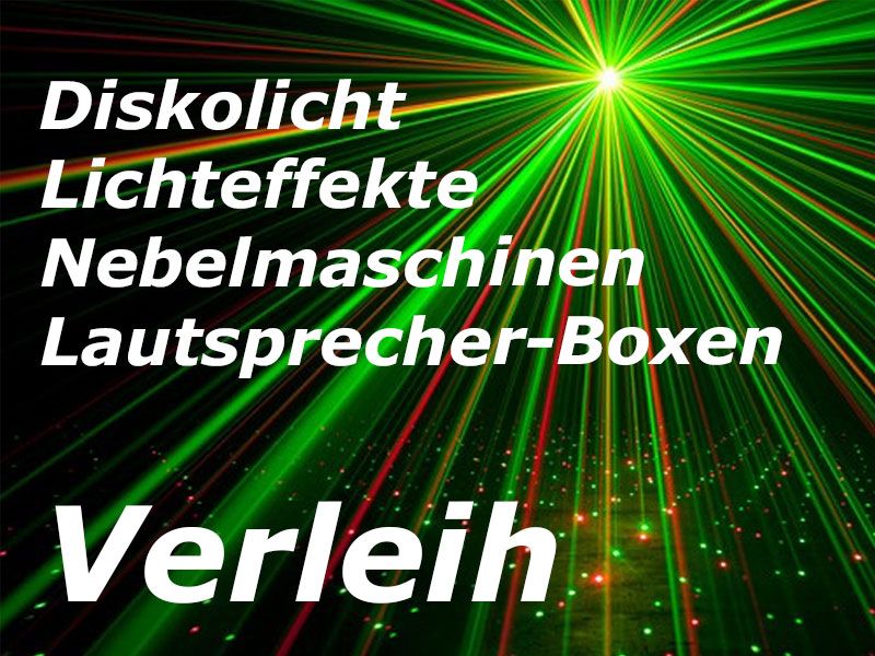 Diskolicht & Partylicht mieten Berlin – Strobo, Laser, Spiegelkugel, Nebelmaschinen