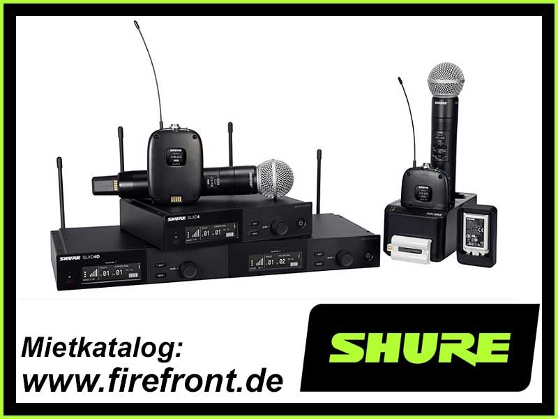 Funkmikrofone & Sprachbeschallung mieten: Shure SLXD, Beta 58, SM58, DPA Headsets, Beyerdynamic – 2