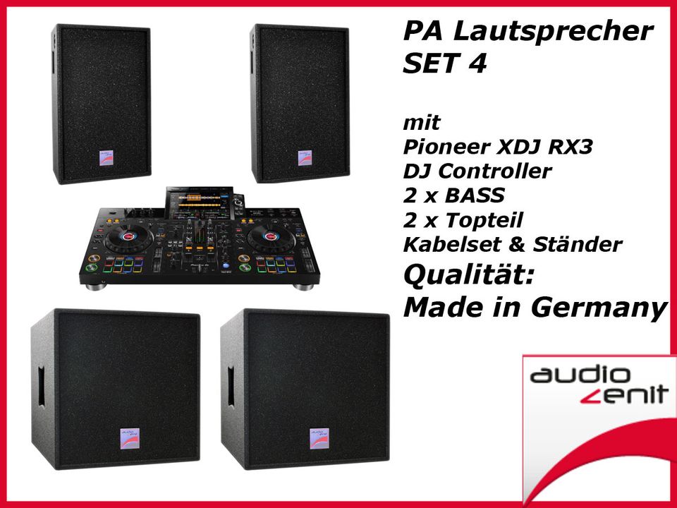 PA-Lautsprecher-Set 4 mit Pioneer XDJ-RX3 DJ-Controller mieten | Berlin