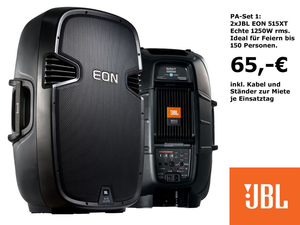 JBL & QSC PA-Anlage + Pioneer DJ-Equipment mieten | Lautsprecher & DJ Verleih Berlin – 2