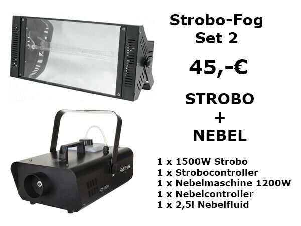 Nebelmaschine & Stroboskop Sets mieten – für Clubs & Disko | Ton- & Lichttechnik Verleih Berlin