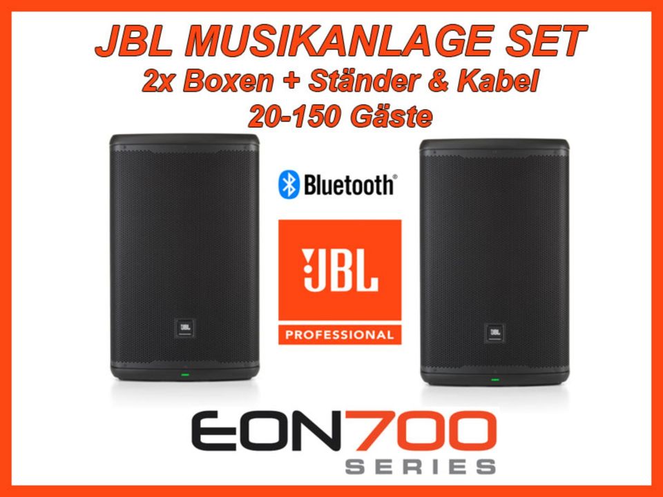 PA-Set 2 JBL mieten – 2x JBL EON 715, bis 150 Personen | Musikanlage Verleih Berlin