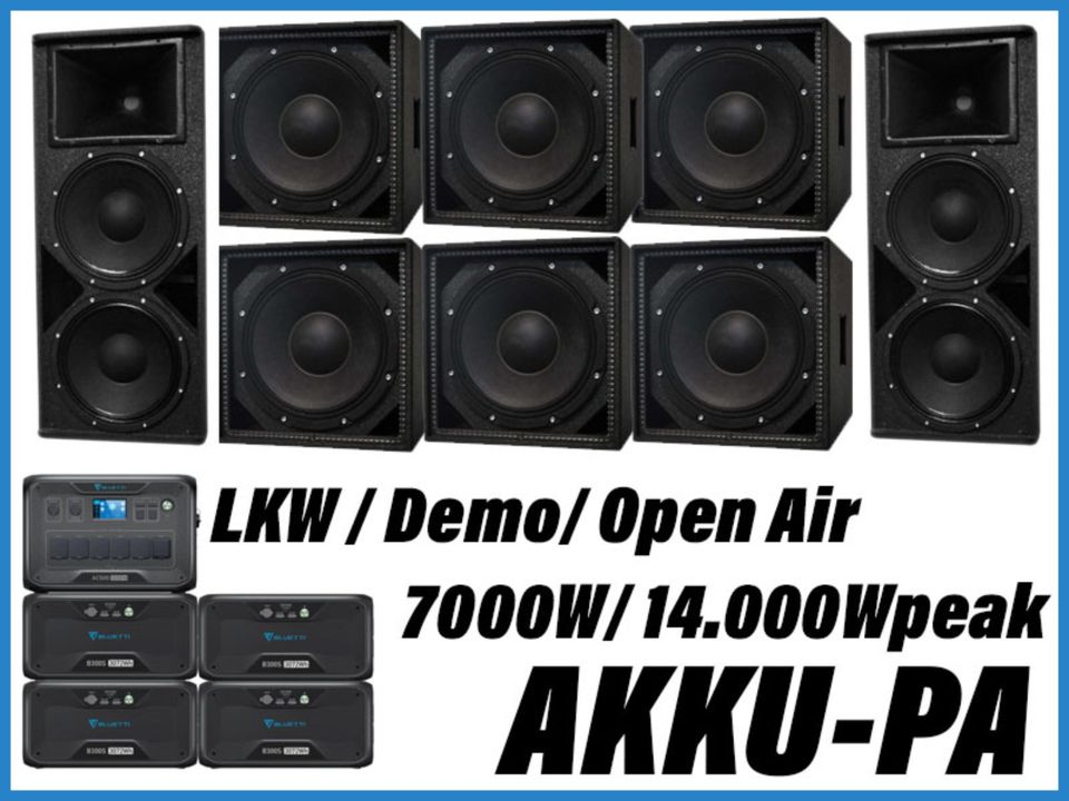 Akku-PA-Anlage mieten Berlin: Open-Air-Sound für LKW, Demos & Partys ohne Strom