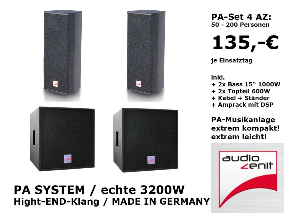 PA-Anlagen mieten Berlin: Audio Zenit, JBL & QSC Aktivboxen, Soundboks & Musikanlagen – 3