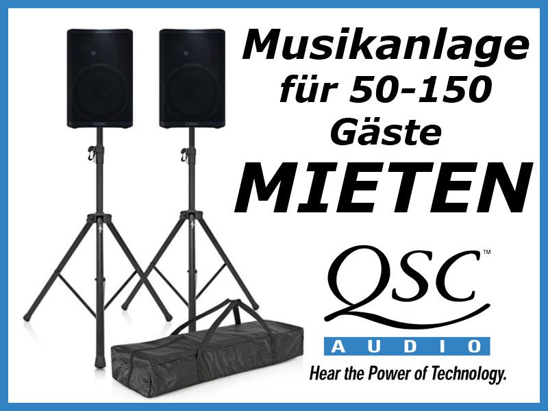 QSC PA-Set 2 mieten – 2x QSC K12.2 Aktivlautsprecher | Musikanlage Verleih Berlin