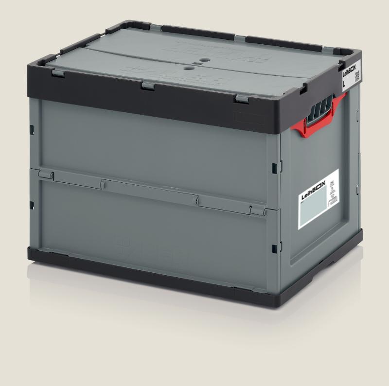 Umzugsboxen mieten – LeihBOX L (83 Liter), stapelbar & klappbar
