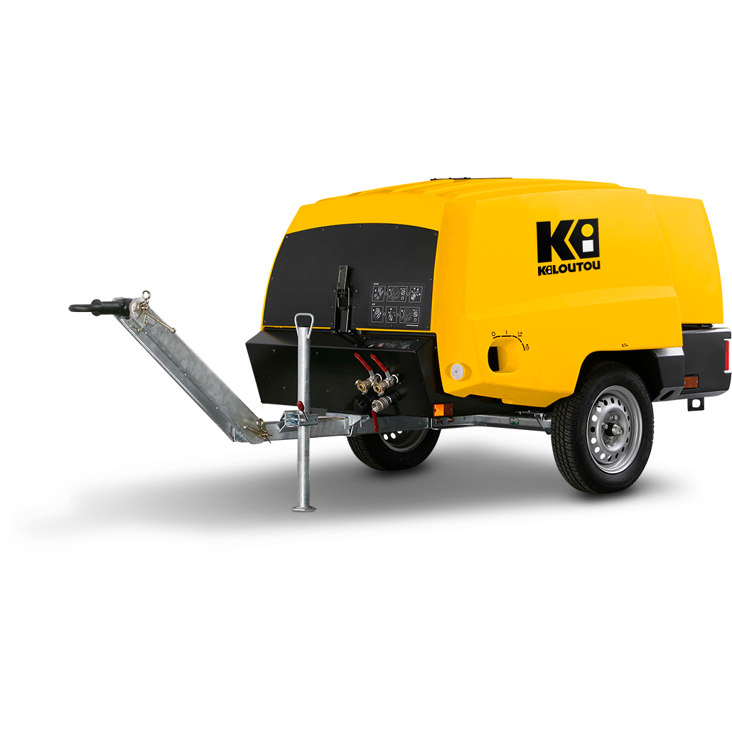 Luftkompressor auf Anhänger – Diesel – 7 bar – 5000 L/min mieten