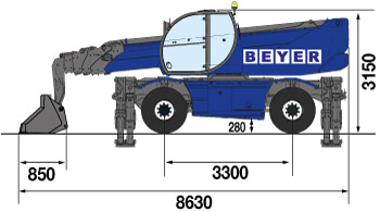 TSR 3060 mit Schwergutschaufel 1 m³ mieten – 4