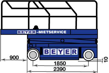 Scherenbühne SB 102 E mieten – 3