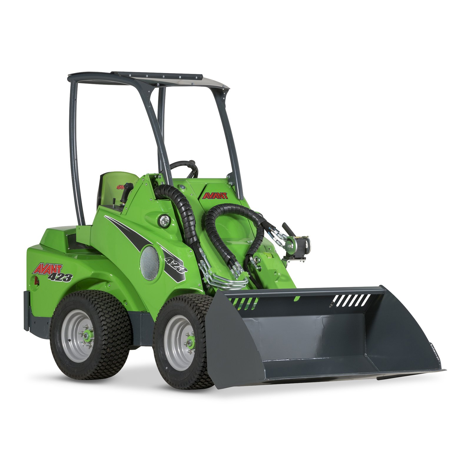 Avant 423 mieten – Kompaktlader, Hubhöhe 2.750 mm, Hubkraft 550 kg, ab 105 € netto/Tag