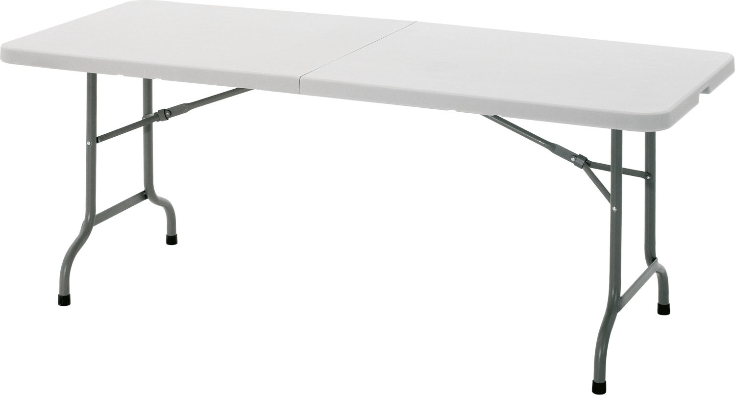 Klapptisch 182x74cm weiß/hellgrau mieten – NRW, ab 12,60 € netto/Tag