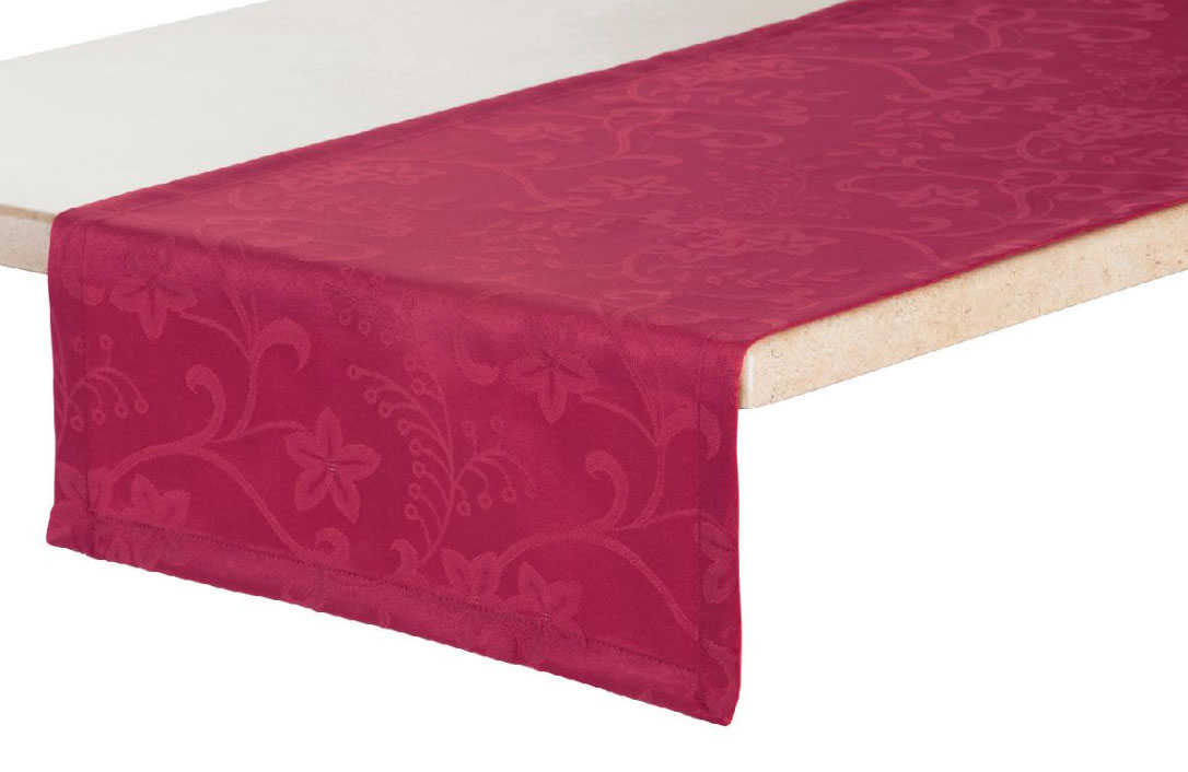 Tischläufer 40x130 cm, burgunder rot mieten – NRW, ab 3,70 € netto/Tag