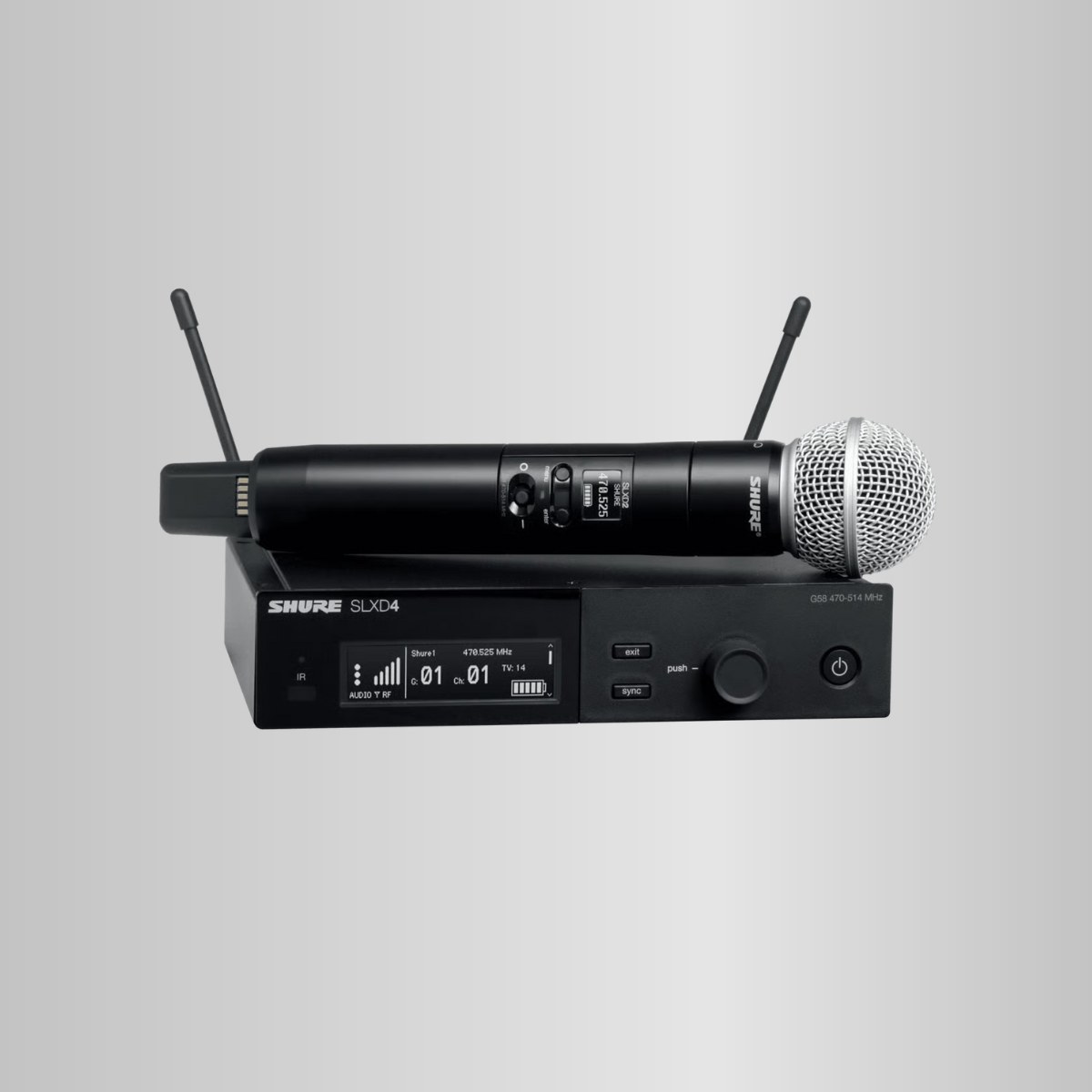 Shure SLX-D/SM58 mieten bei Flux Rentals – drahtloses Mikrofon-System