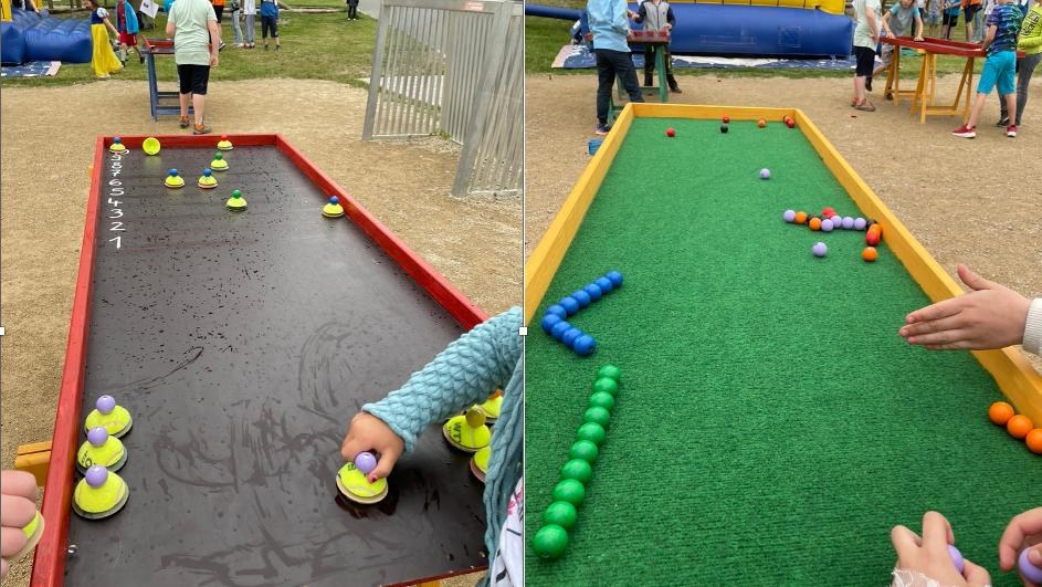 Spielplatten, Wurfspiele, XL-Jenga, Schwing-Kegeln, Kinderarmbrustschi – 3